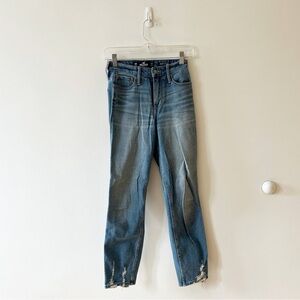 Hollister distressed mom jeans
